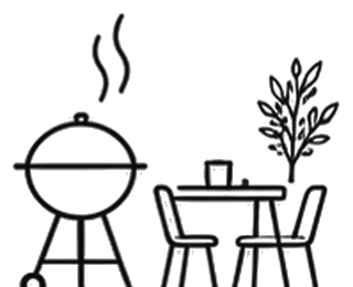 Outdoor BBQ & Dining Patio amenity illustration